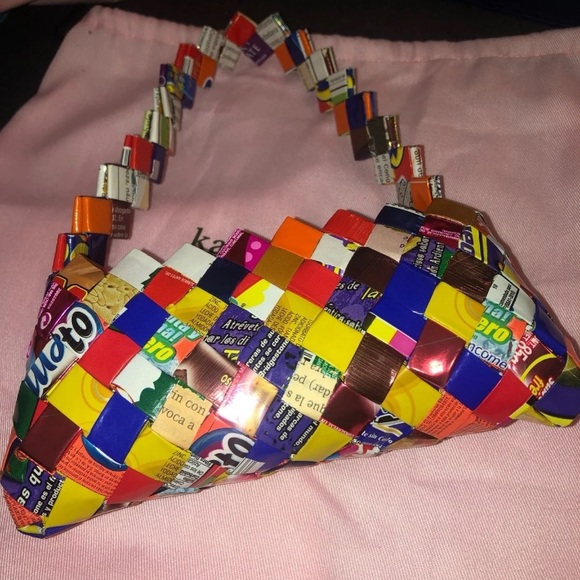Mini candy wrapper purse- recycled - Picture 2 of 3
